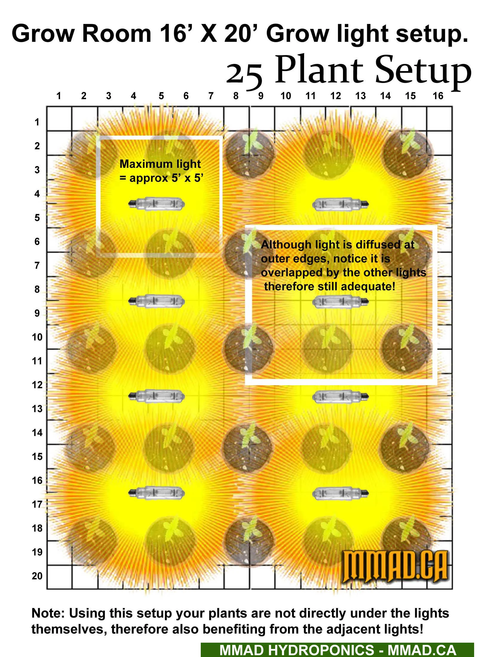 Grow Room Light Setup & Floor Plan