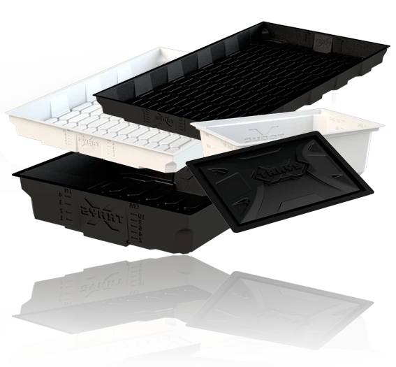 Trays, tables and irrigation